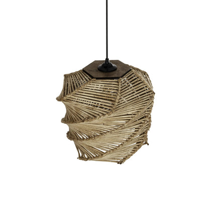 HUSLE 205-0045 Boho Κρεμαστό Φωτιστικό Οροφής με Ντουί 1 x E27 AC 220-240V IP20 - Μπεζ - M31 x Π31 x Υ28