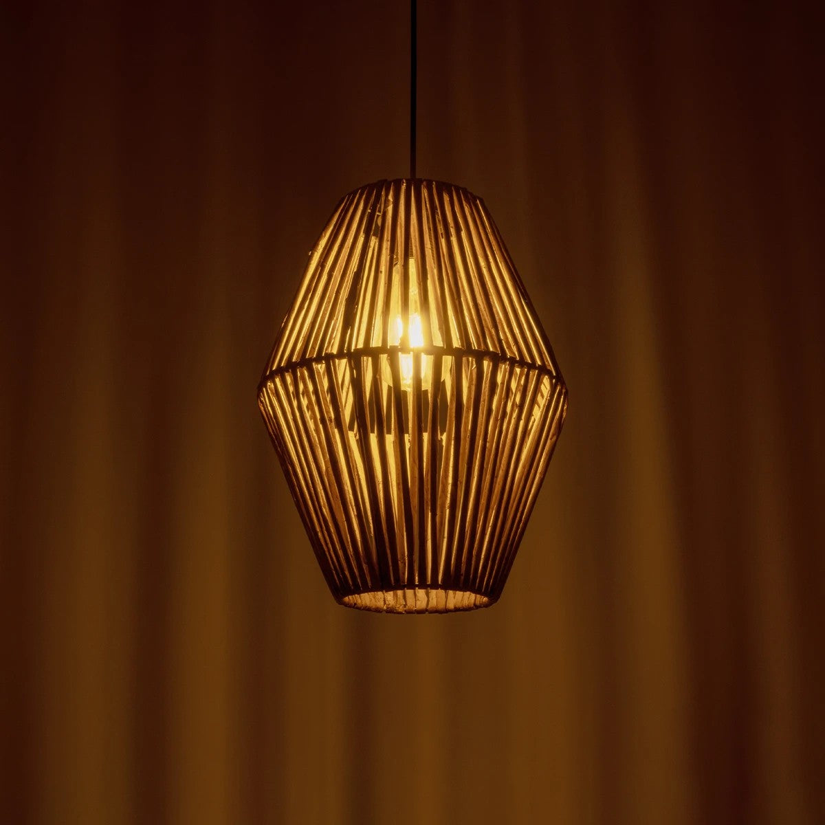 CASTILLO 205-0046 Boho Κρεμαστό Φωτιστικό Οροφής με Ντουί 1 x E27 AC 220-240V IP20 - Μπεζ - M26 x Π26 x Υ36