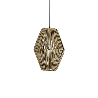 CASTILLO 205-0046 Boho Κρεμαστό Φωτιστικό Οροφής με Ντουί 1 x E27 AC 220-240V IP20 - Μπεζ - M26 x Π26 x Υ36