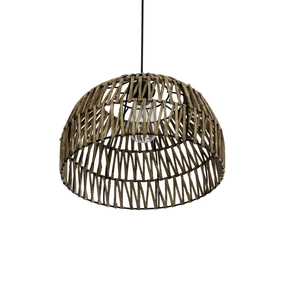 ARANCIA 205-0047 Boho Κρεμαστό Φωτιστικό Οροφής με Ντουί 1 x E27 AC 220-240V IP20 - Μπεζ - M35 x Π35 x Υ26