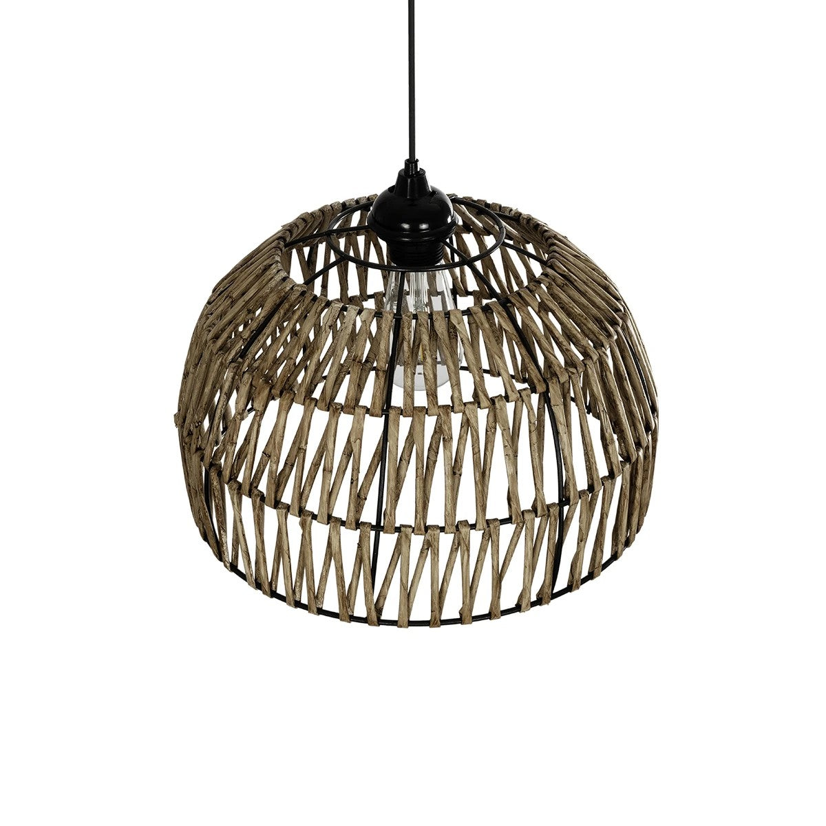 ARANCIA 205-0047 Boho Κρεμαστό Φωτιστικό Οροφής με Ντουί 1 x E27 AC 220-240V IP20 - Μπεζ - M35 x Π35 x Υ26