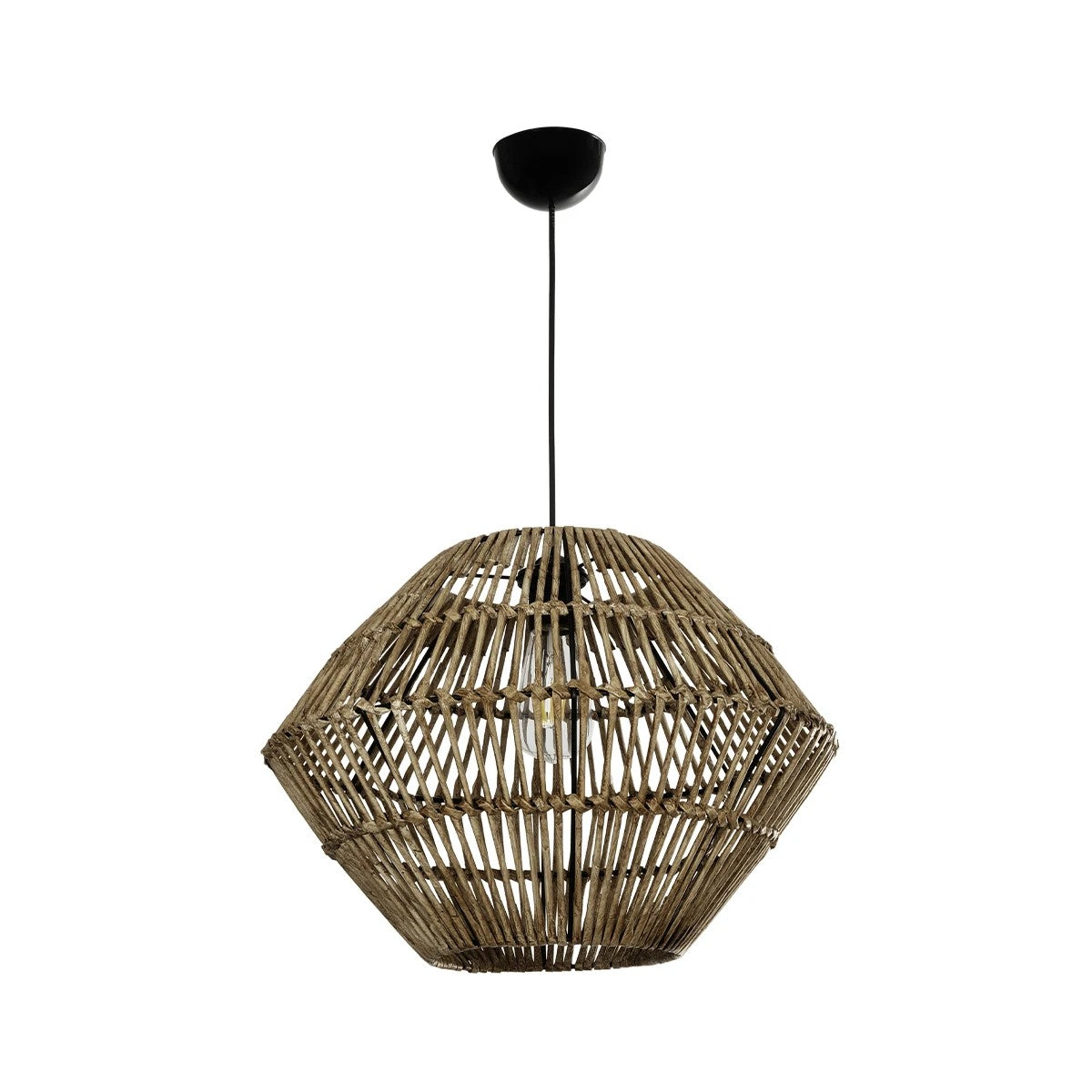 KEGEL 205-0048 Boho Κρεμαστό Φωτιστικό Οροφής με Ντουί 1 x E27 AC 220-240V IP20 - Μπεζ - M46 x Π46 x Υ35