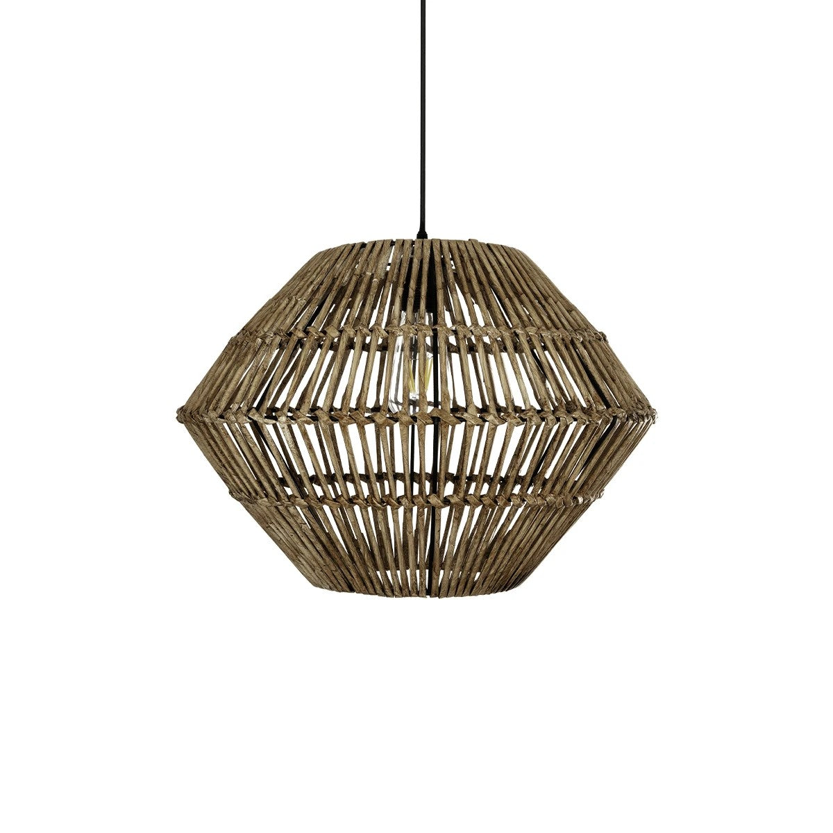 KEGEL 205-0048 Boho Κρεμαστό Φωτιστικό Οροφής με Ντουί 1 x E27 AC 220-240V IP20 - Μπεζ - M46 x Π46 x Υ35