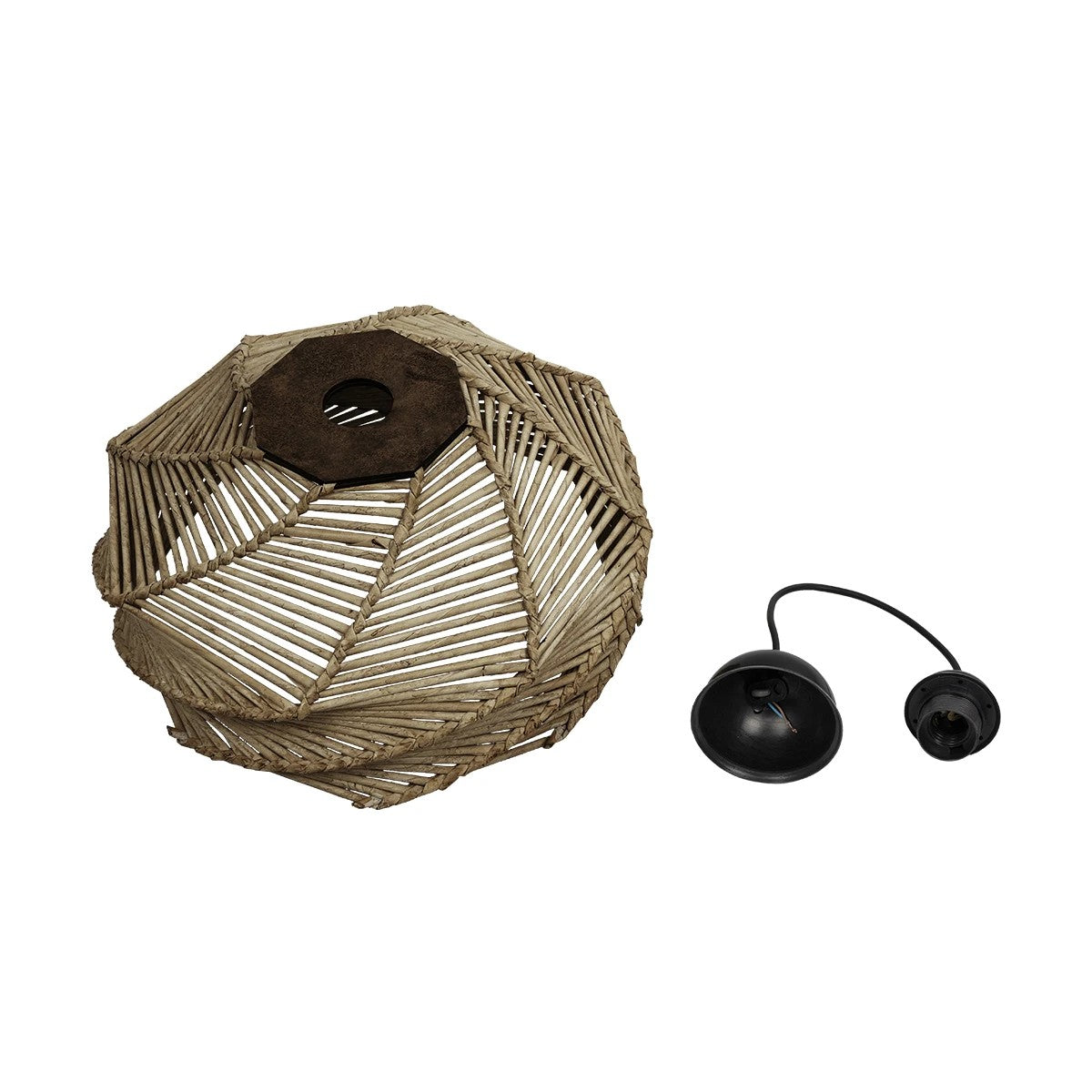 OLET 205-0049 Boho Κρεμαστό Φωτιστικό Οροφής με Ντουί 1 x E27 AC 220-240V IP20 - Μπεζ - M38 x Π38 x Υ23