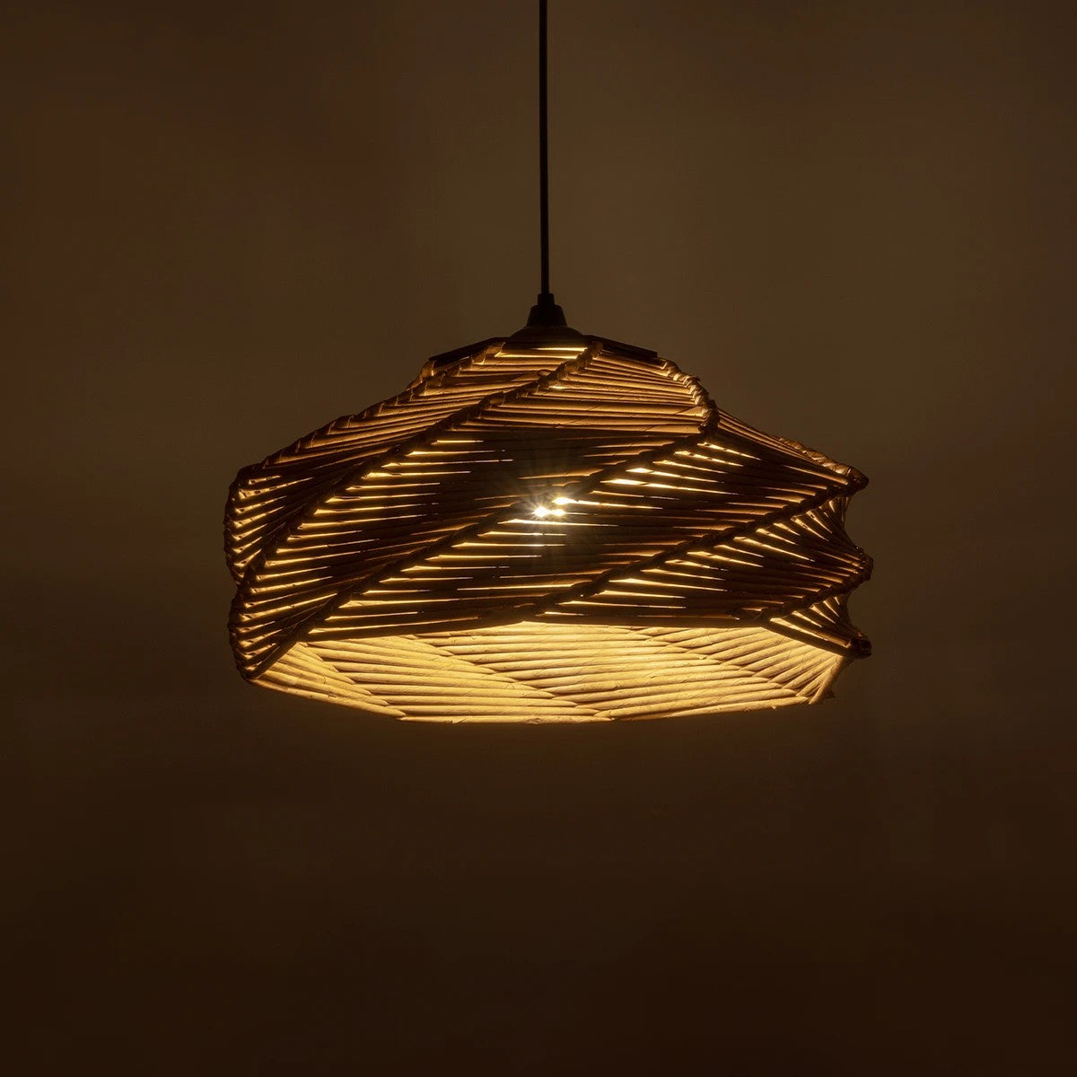 OLET 205-0049 Boho Κρεμαστό Φωτιστικό Οροφής με Ντουί 1 x E27 AC 220-240V IP20 - Μπεζ - M38 x Π38 x Υ23