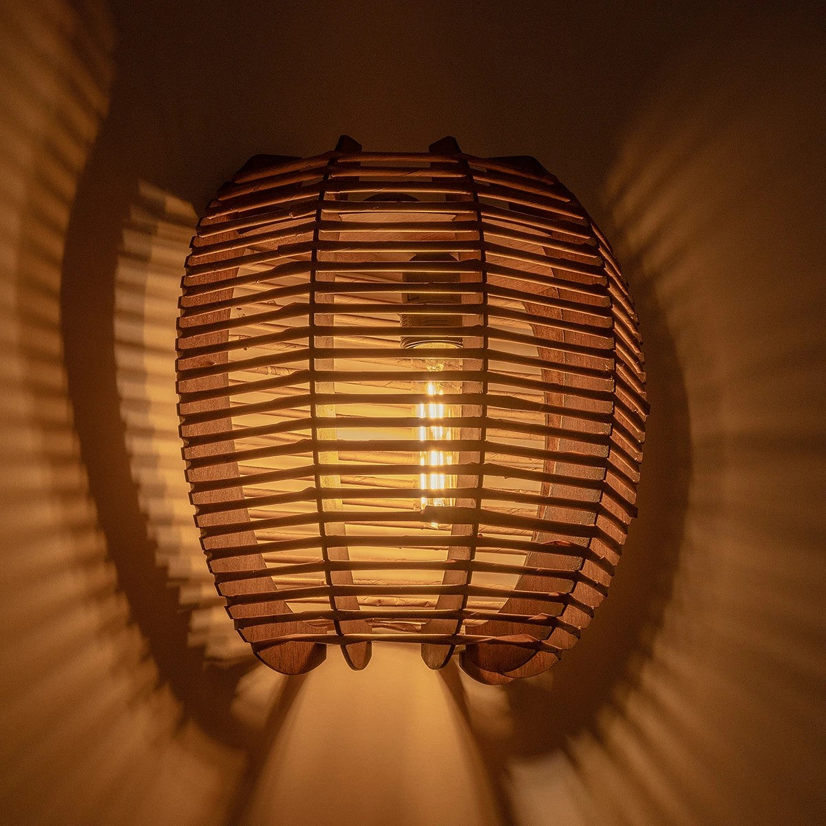 BOND 205-0050 Boho Φωτιστικό Τοίχου - Απλίκα με Ντουί 1 x E27 AC 220-240V IP20 - Μπεζ - M35 x Π18 x Υ32