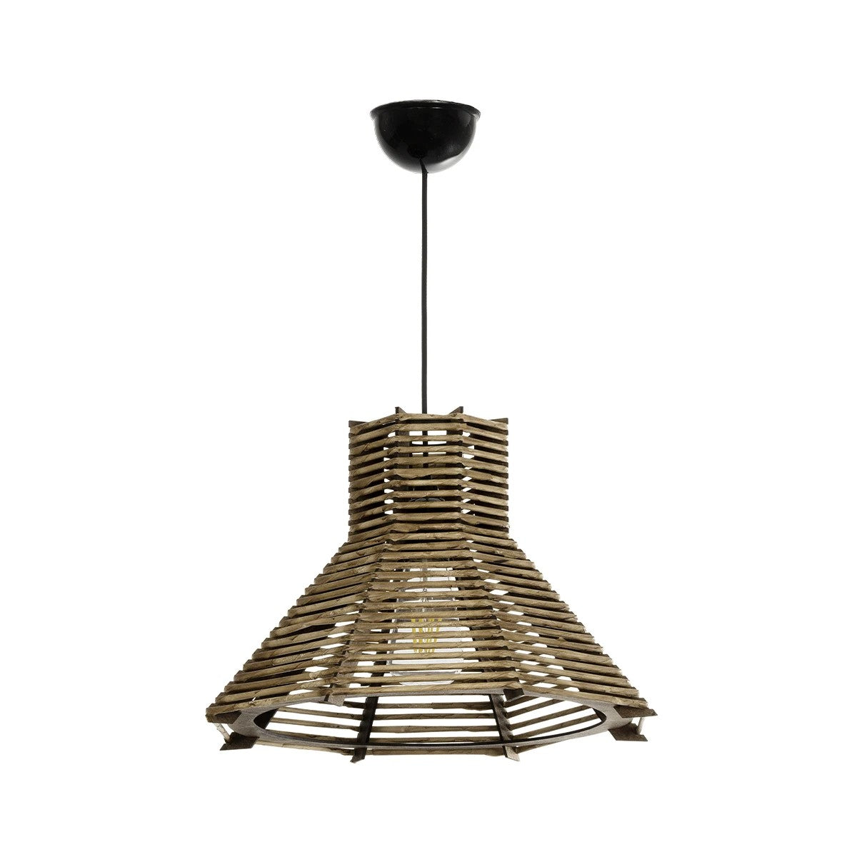 MEGALISTO 205-0051 Boho Κρεμαστό Φωτιστικό Οροφής με Ντουί 1 x E27 AC 220-240V IP20 - Καφέ- M40 x Π40 x Υ26