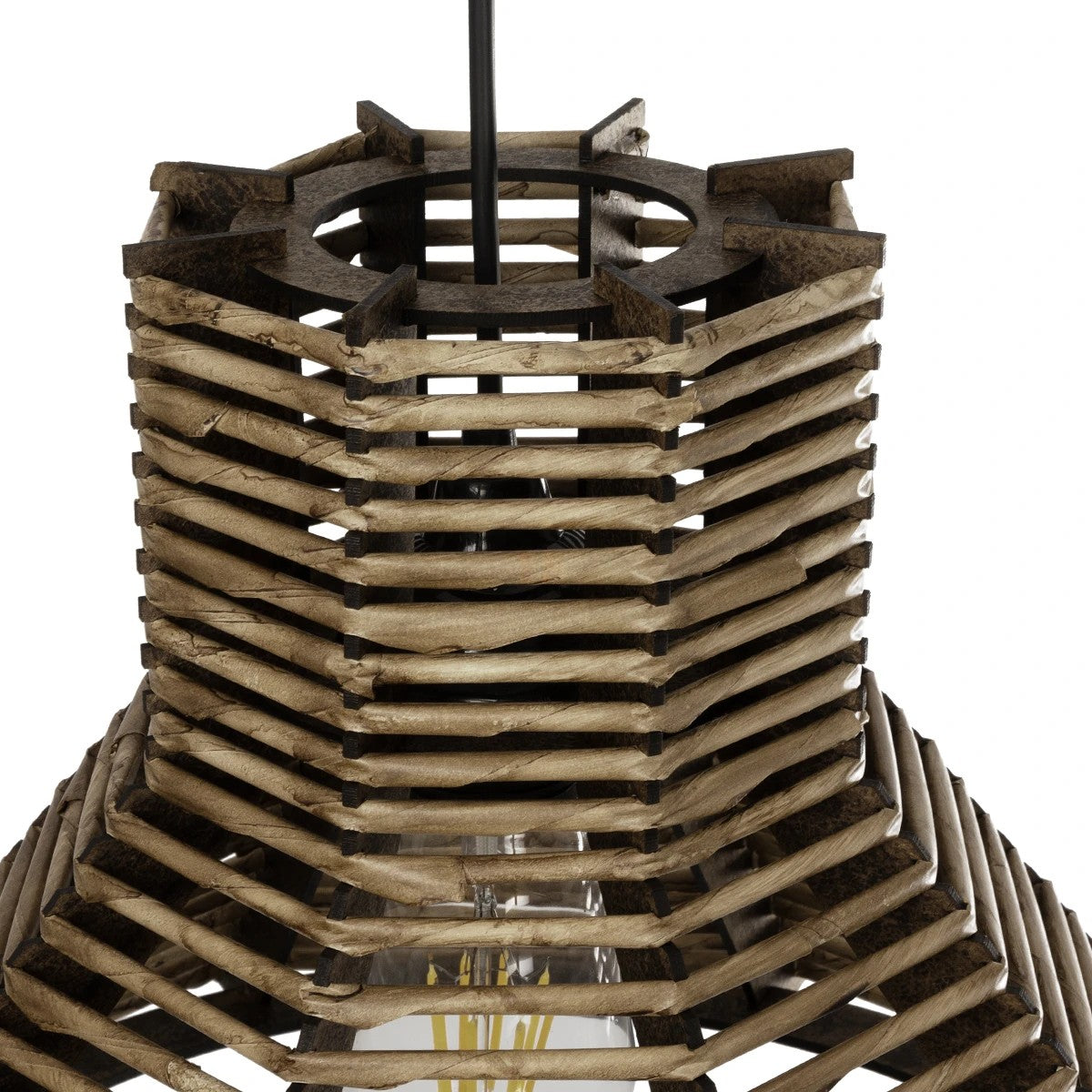 MEGALISTO 205-0051 Boho Κρεμαστό Φωτιστικό Οροφής με Ντουί 1 x E27 AC 220-240V IP20 - Καφέ- M40 x Π40 x Υ26