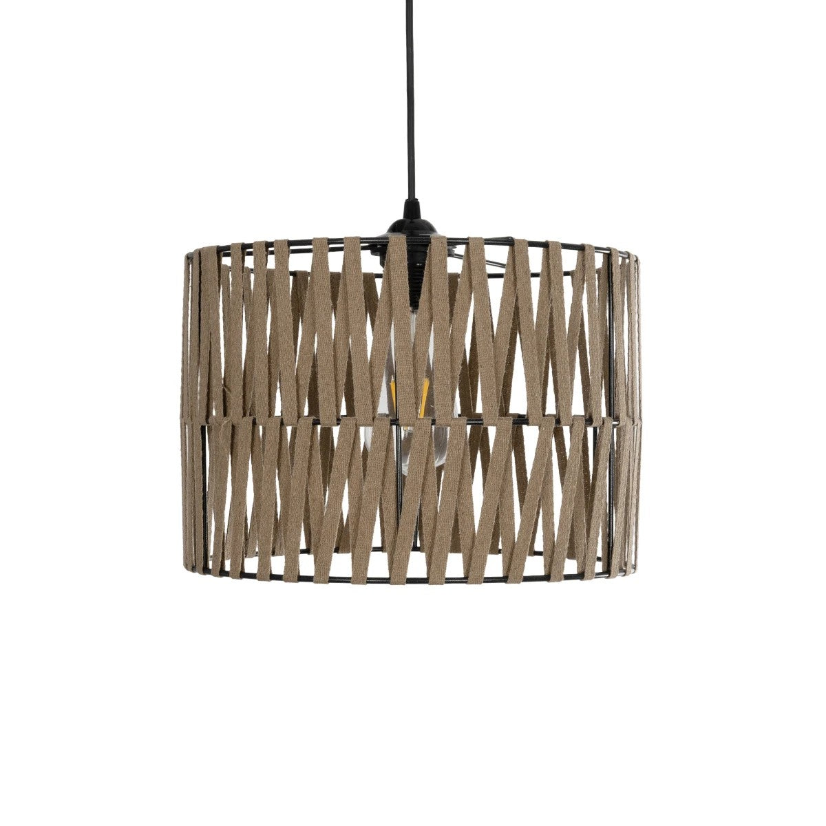 MARS 205-0054 Boho Κρεμαστό Φωτιστικό Οροφής με Ντουί 1 x E27 AC 220-240V IP20 - Μπεζ - M30 x Π30 x Υ24