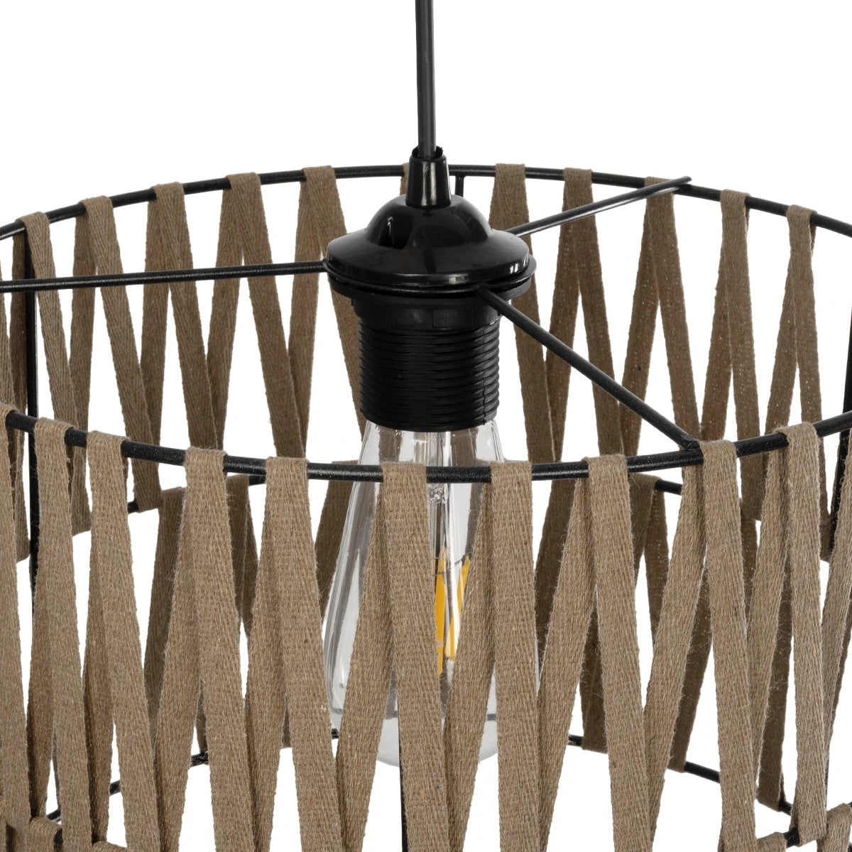 MARS 205-0054 Boho Κρεμαστό Φωτιστικό Οροφής με Ντουί 1 x E27 AC 220-240V IP20 - Μπεζ - M30 x Π30 x Υ24