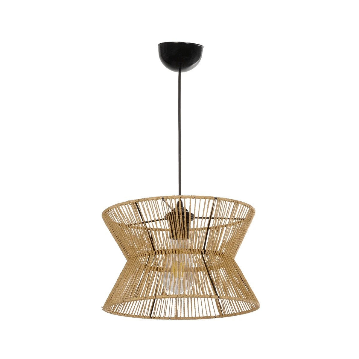 UPCONE 205-0055 Boho Κρεμαστό Φωτιστικό Οροφής με Ντουί 1 x E27 AC 220-240V IP20 - Μπεζ - M30 x Π30 x Υ21