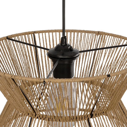 UPCONE 205-0055 Boho Κρεμαστό Φωτιστικό Οροφής με Ντουί 1 x E27 AC 220-240V IP20 - Μπεζ - M30 x Π30 x Υ21