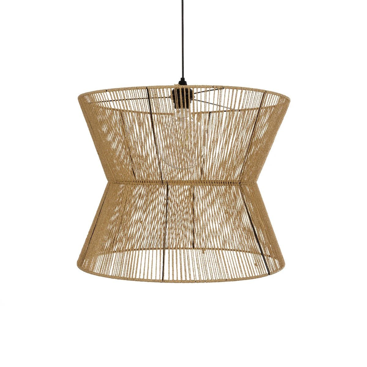 UPCONE 205-0056 Boho Κρεμαστό Φωτιστικό Οροφής με Ντουί 1 x E27 AC 220-240V IP20 - Μπεζ - M50 x Π50 x Υ43