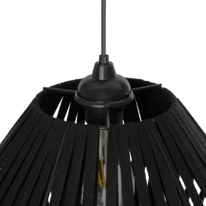 NUI 205-0061 Boho Κρεμαστό Φωτιστικό Οροφής με Ντουί 1 x E27 AC 220-240V IP20 - Μαύρο - M36 x Π36 x Υ27