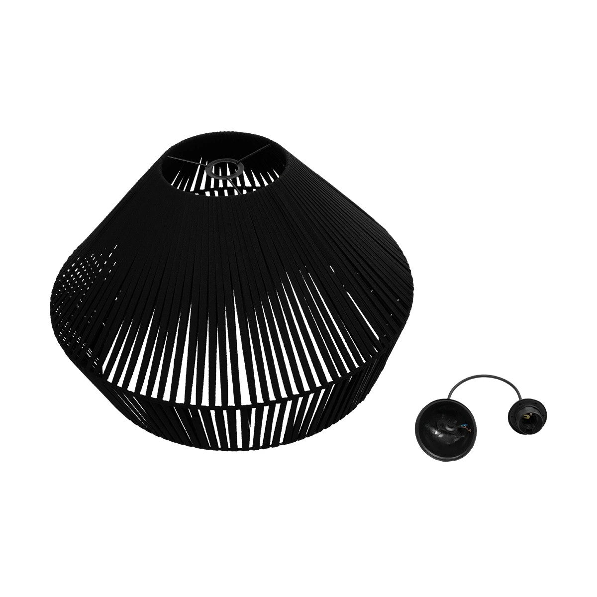 NUI 205-0062 Boho Κρεμαστό Φωτιστικό Οροφής με Ντουί 1 x E27 AC 220-240V IP20 - Μαύρο - M60 x Π60 x Υ41