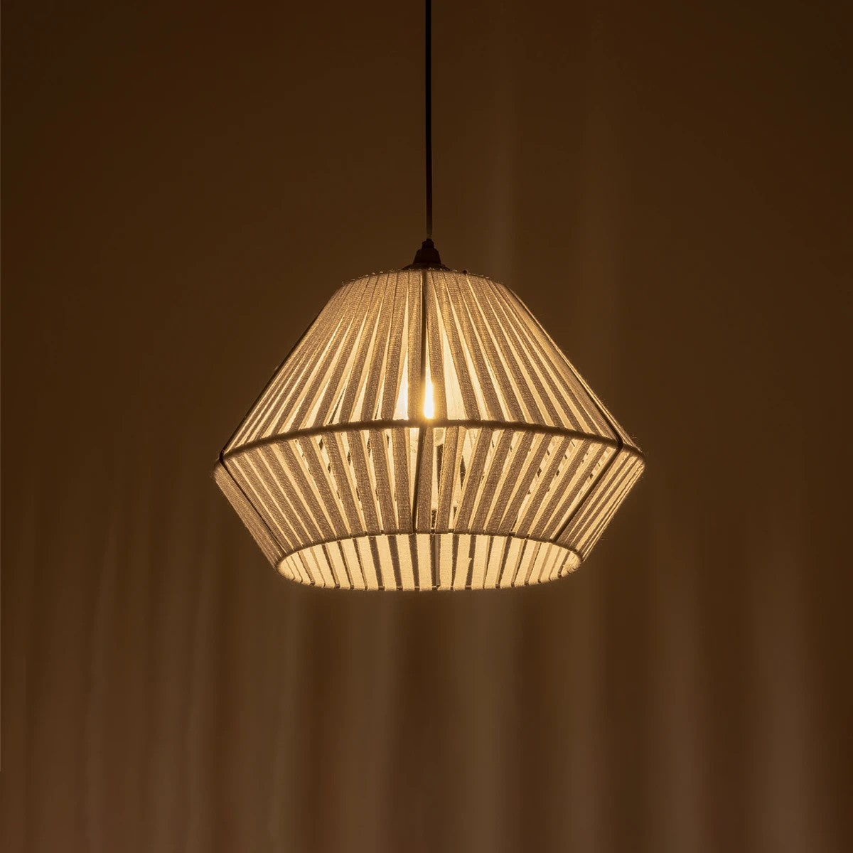 NUI 205-0063 Boho Κρεμαστό Φωτιστικό Οροφής με Ντουί 1 x E27 AC 220-240V IP20 - Λευκό - M36 x Π36 x Υ27