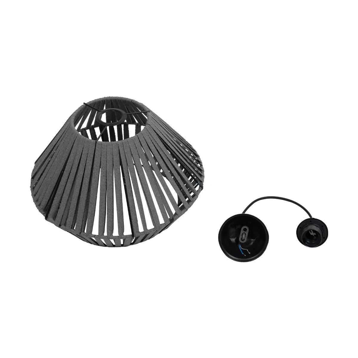 NUI 205-0065 Boho Κρεμαστό Φωτιστικό Οροφής με Ντουί 1 x E27 AC 220-240V IP20 - Γκρι - M36 x Π36 x Υ27