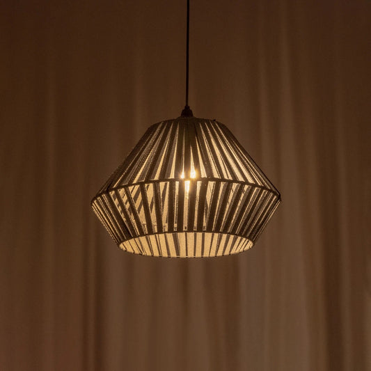 NUI 205-0065 Boho Κρεμαστό Φωτιστικό Οροφής με Ντουί 1 x E27 AC 220-240V IP20 - Γκρι - M36 x Π36 x Υ27