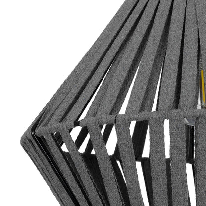 NUI 205-0065 Boho Κρεμαστό Φωτιστικό Οροφής με Ντουί 1 x E27 AC 220-240V IP20 - Γκρι - M36 x Π36 x Υ27