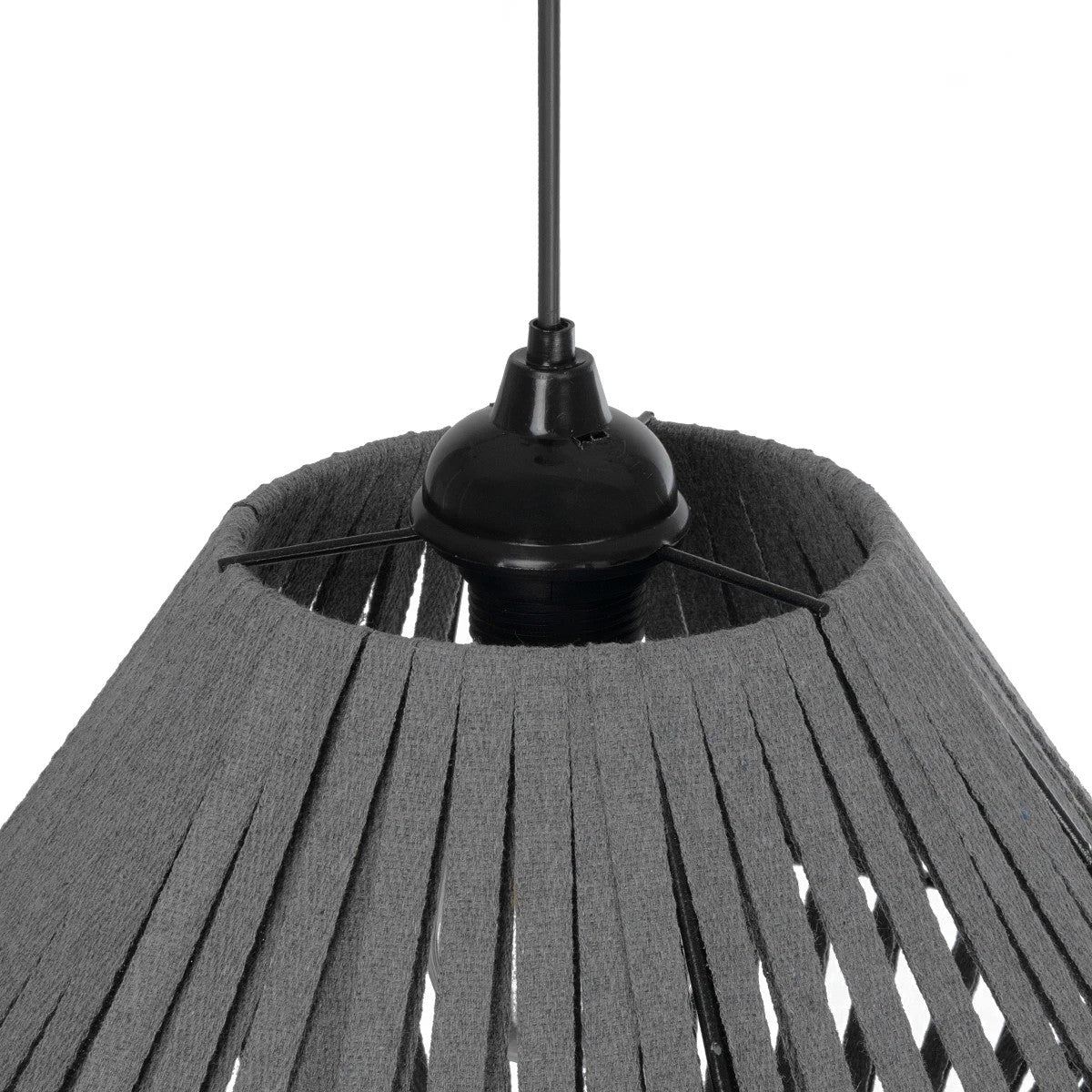 NUI 205-0065 Boho Κρεμαστό Φωτιστικό Οροφής με Ντουί 1 x E27 AC 220-240V IP20 - Γκρι - M36 x Π36 x Υ27