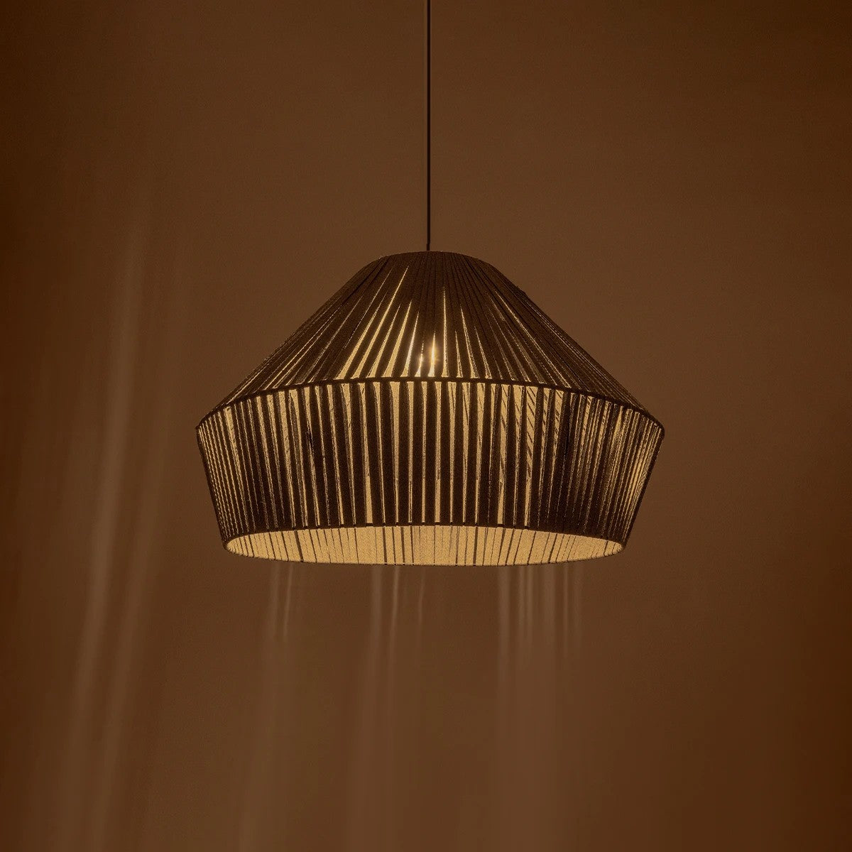 NUI 205-0066 Boho Κρεμαστό Φωτιστικό Οροφής με Ντουί 1 x E27 AC 220-240V IP20 - Γκρι - M60 x Π60 x Υ41