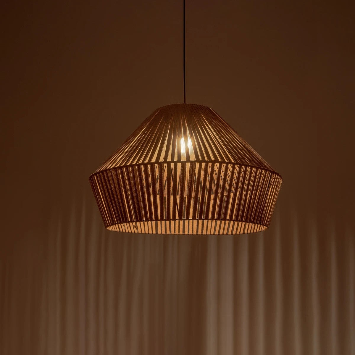 NUI 205-0068 Boho Κρεμαστό Φωτιστικό Οροφής με Ντουί 1 x E27 AC 220-240V IP20 - Μπεζ - M60 x Π60 x Υ41