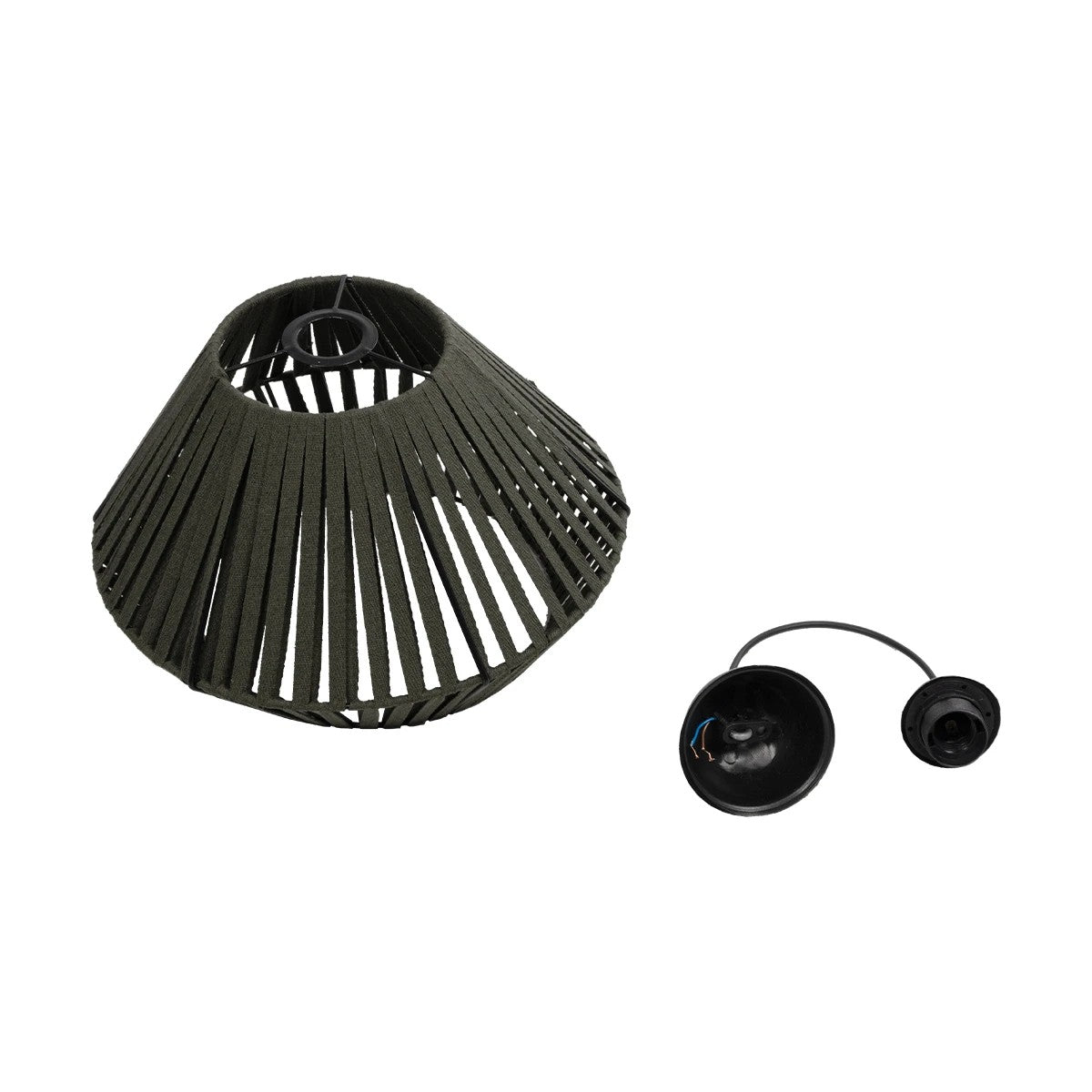 NUI 205-0069 Boho Κρεμαστό Φωτιστικό Οροφής με Ντουί 1 x E27 AC 220-240V IP20 - Πρασίνο - M36 x Π36 x Υ27