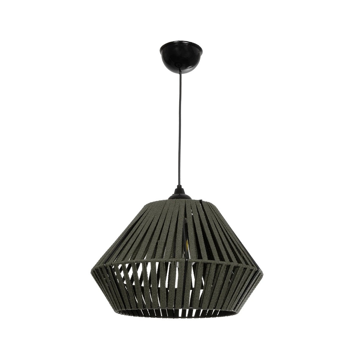 NUI 205-0069 Boho Κρεμαστό Φωτιστικό Οροφής με Ντουί 1 x E27 AC 220-240V IP20 - Πρασίνο - M36 x Π36 x Υ27