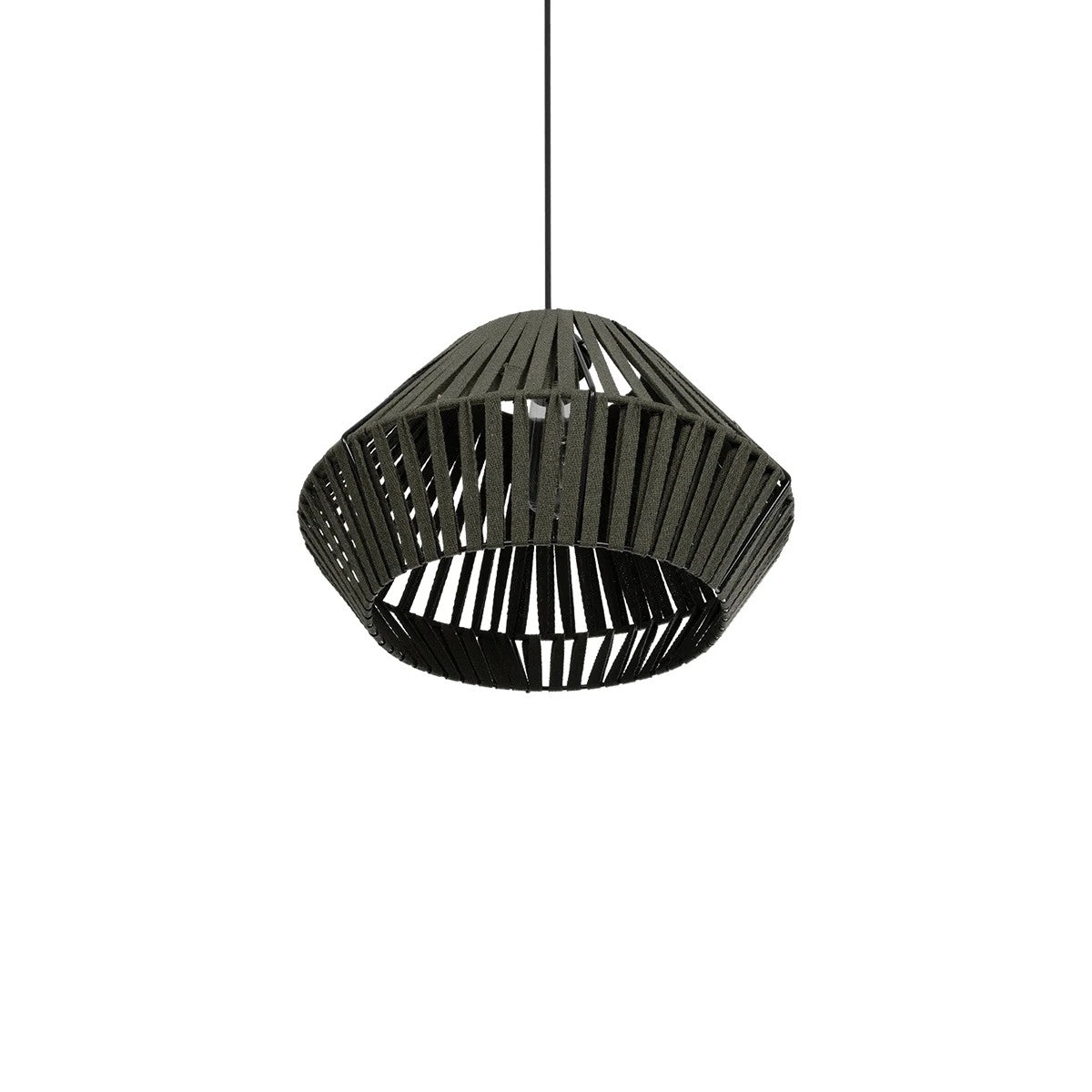 NUI 205-0069 Boho Κρεμαστό Φωτιστικό Οροφής με Ντουί 1 x E27 AC 220-240V IP20 - Πρασίνο - M36 x Π36 x Υ27