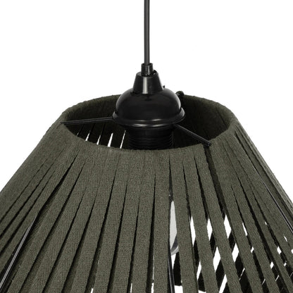 NUI 205-0069 Boho Κρεμαστό Φωτιστικό Οροφής με Ντουί 1 x E27 AC 220-240V IP20 - Πρασίνο - M36 x Π36 x Υ27