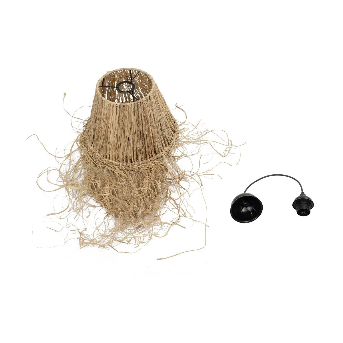 HERBE 205-0073 Boho Κρεμαστό Φωτιστικό Οροφής με Ντουί 1 x E27 AC 220-240V IP20 - Μπεζ - M30 x Π30 x Υ40