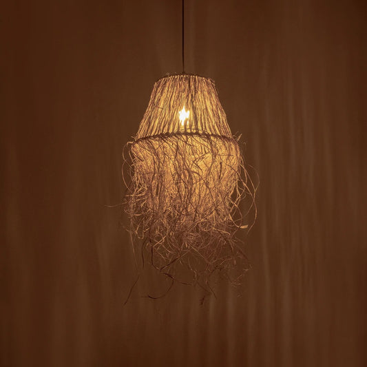 HERBE 205-0073 Boho Κρεμαστό Φωτιστικό Οροφής με Ντουί 1 x E27 AC 220-240V IP20 - Μπεζ - M30 x Π30 x Υ40