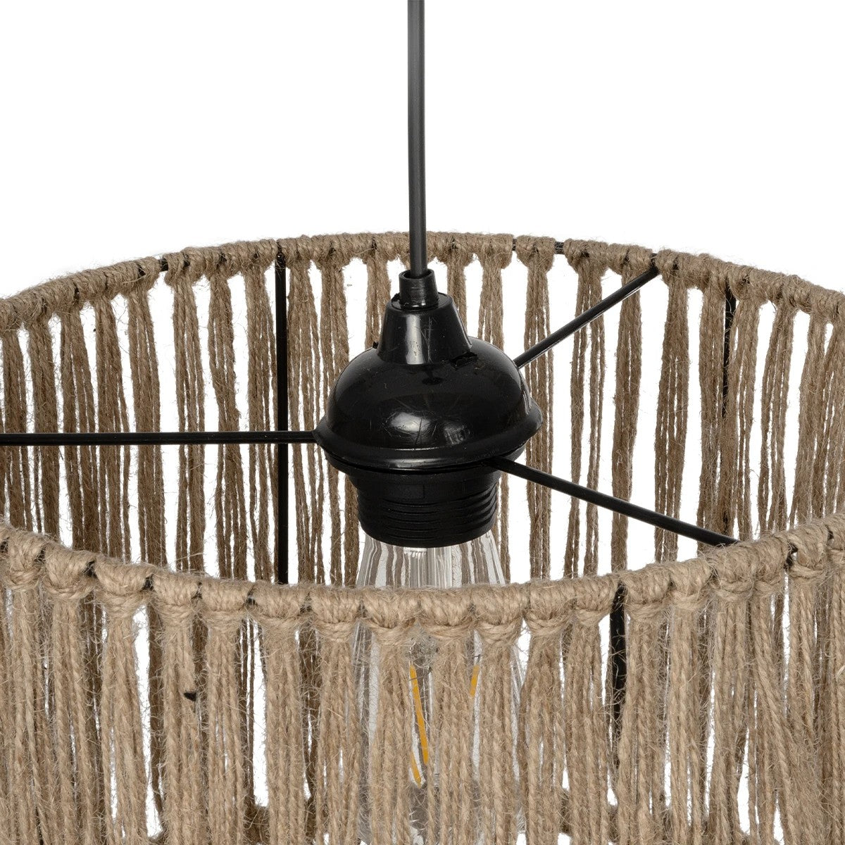 REGEN 205-0074 Boho Κρεμαστό Φωτιστικό Οροφής με Ντουί 1 x E27 AC 220-240V IP20 - Μπεζ - M30 x Π30 x Υ40