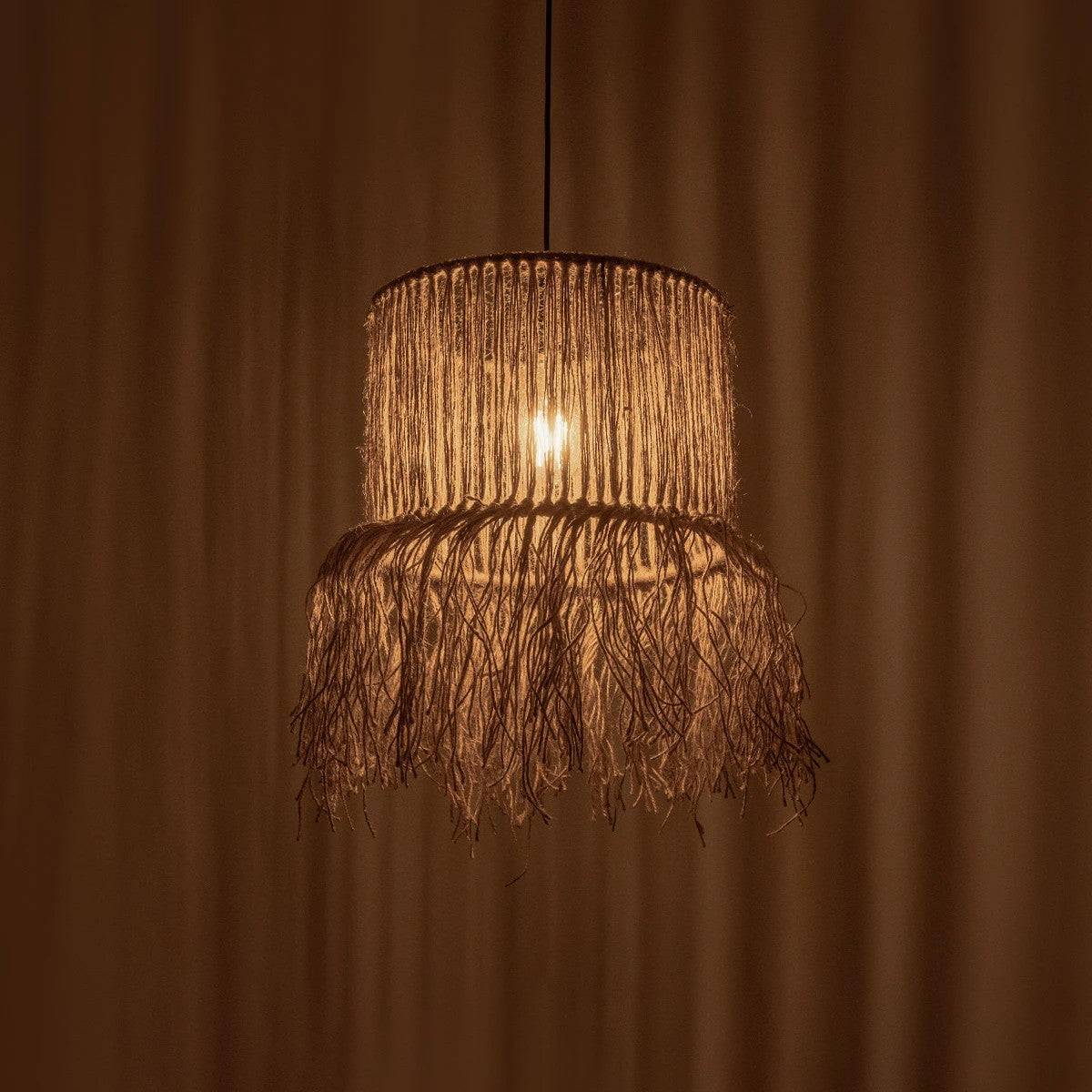 REGEN 205-0074 Boho Κρεμαστό Φωτιστικό Οροφής με Ντουί 1 x E27 AC 220-240V IP20 - Μπεζ - M30 x Π30 x Υ40