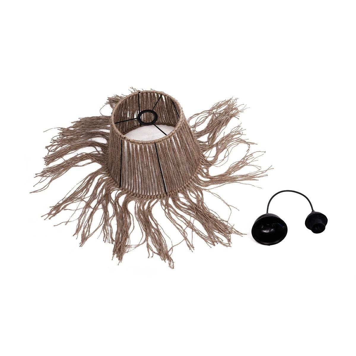 ROKA 205-0075 Boho Κρεμαστό Φωτιστικό Οροφής με Ντουί 1 x E27 AC 220-240V IP20 - Μπεζ - M30 x Π30 x Υ45