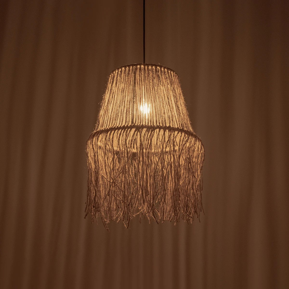 ROKA 205-0075 Boho Κρεμαστό Φωτιστικό Οροφής με Ντουί 1 x E27 AC 220-240V IP20 - Μπεζ - M30 x Π30 x Υ45