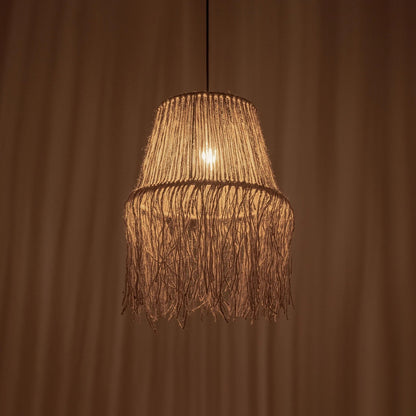 ROKA 205-0075 Boho Κρεμαστό Φωτιστικό Οροφής με Ντουί 1 x E27 AC 220-240V IP20 - Μπεζ - M30 x Π30 x Υ45