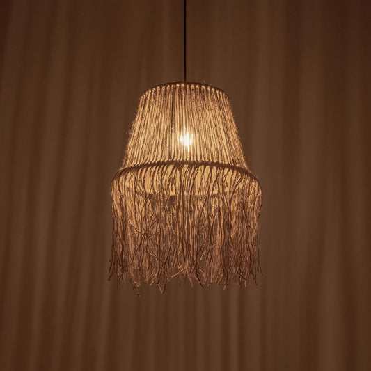 ROKA 205-0075 Boho Κρεμαστό Φωτιστικό Οροφής με Ντουί 1 x E27 AC 220-240V IP20 - Μπεζ - M30 x Π30 x Υ45