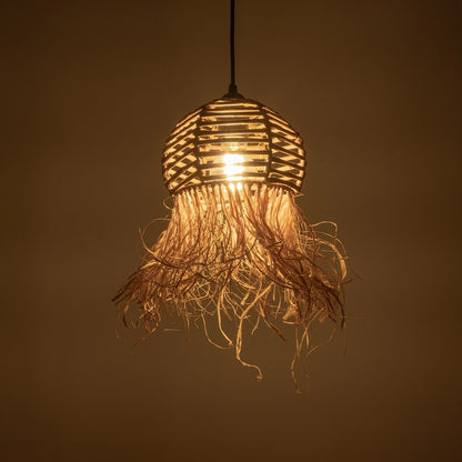 RIKTA 205-0077 Boho Κρεμαστό Φωτιστικό Οροφής με Ντουί 1 x E27 AC 220-240V IP20 - Μπεζ - M20 x Π20 x Υ30