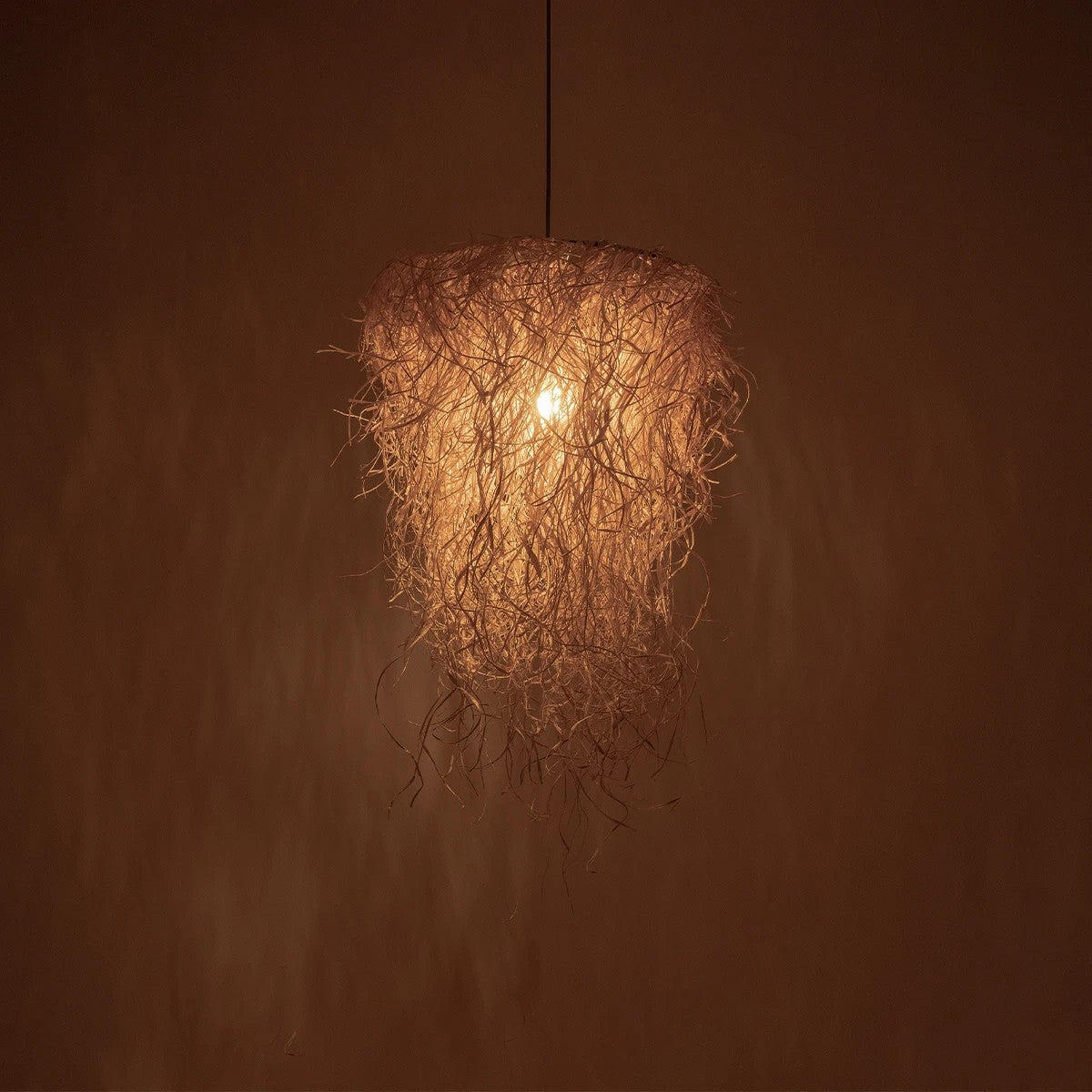 LIETUS 205-0079 Boho Κρεμαστό Φωτιστικό Οροφής με Ντουί 1 x E27 AC 220-240V IP20 - Μπεζ - M45 x Π45 x Υ50