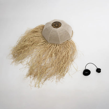 PLUVIA 205-0080 Boho Κρεμαστό Φωτιστικό Οροφής με Ντουί 1 x E27 AC 220-240V IP20 - Μπεζ - M50 x Π50 x Υ80