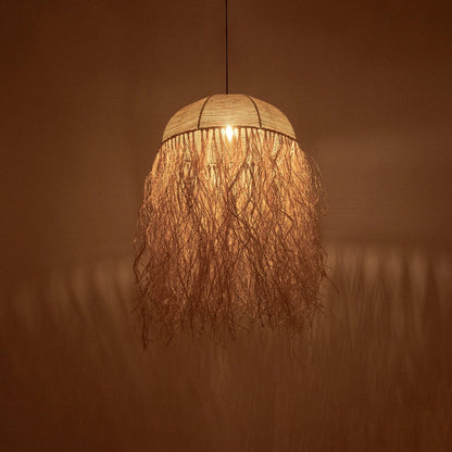 PLUVIA 205-0080 Boho Κρεμαστό Φωτιστικό Οροφής με Ντουί 1 x E27 AC 220-240V IP20 - Μπεζ - M50 x Π50 x Υ80