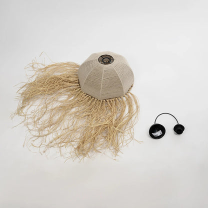 PLUVIA 205-0081 Boho Κρεμαστό Φωτιστικό Οροφής με Ντουί 1 x E27 AC 220-240V IP20 - Μπεζ - M40 x Π40 x Υ70