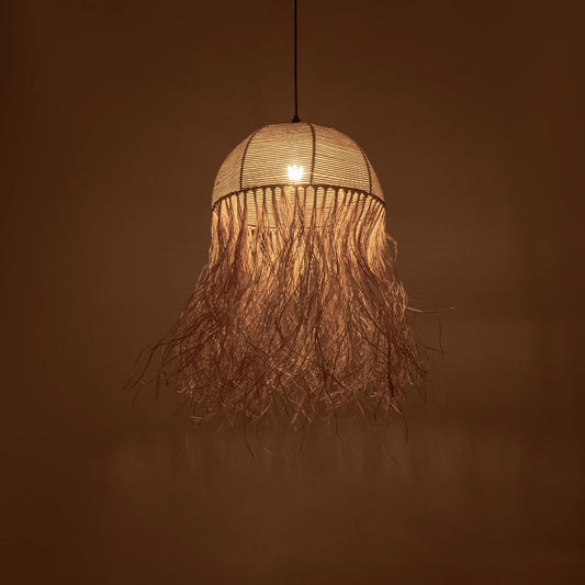 PLUVIA 205-0081 Boho Κρεμαστό Φωτιστικό Οροφής με Ντουί 1 x E27 AC 220-240V IP20 - Μπεζ - M40 x Π40 x Υ70