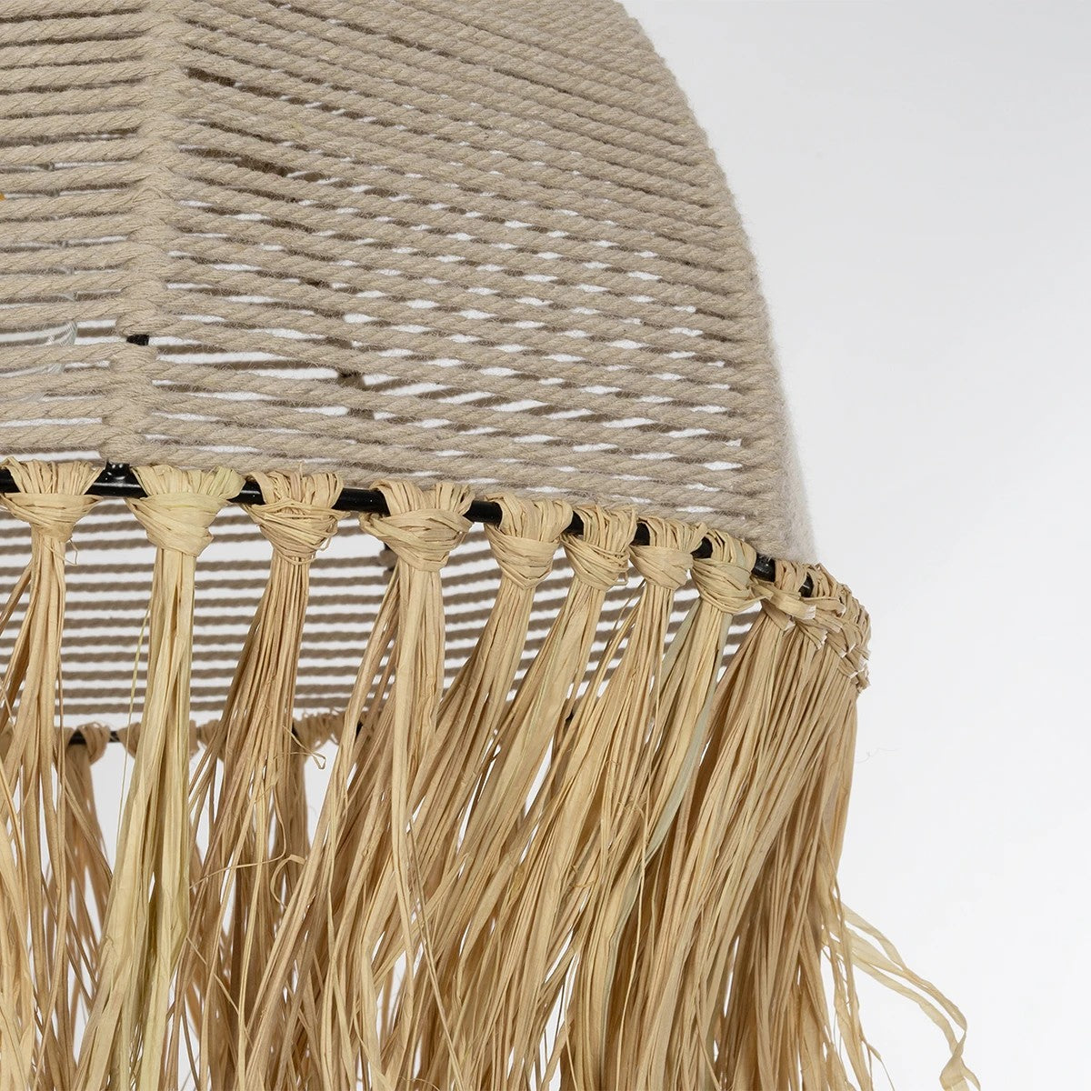 PLUVIA 205-0081 Boho Κρεμαστό Φωτιστικό Οροφής με Ντουί 1 x E27 AC 220-240V IP20 - Μπεζ - M40 x Π40 x Υ70