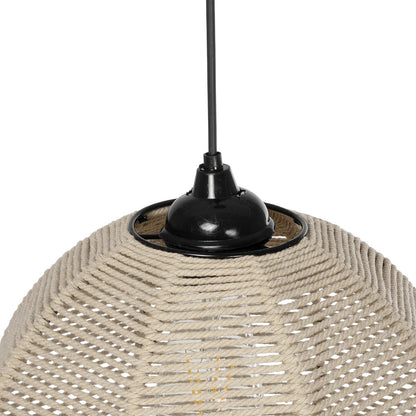 PLUVIA 205-0082 Boho Κρεμαστό Φωτιστικό Οροφής με Ντουί 1 x E27 AC 220-240V IP20 - Μπεζ - M30 x Π30 x Υ70