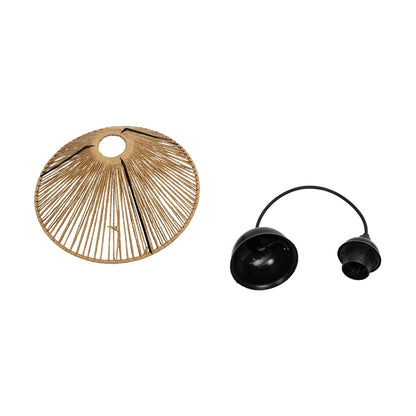 FUNIS 205-0084 Boho Κρεμαστό Φωτιστικό Οροφής με Ντουί 1 x E27 AC 220-240V IP20 - Μπεζ - M25 x Π25 x Υ16