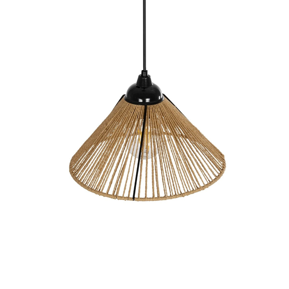 FUNIS 205-0084 Boho Κρεμαστό Φωτιστικό Οροφής με Ντουί 1 x E27 AC 220-240V IP20 - Μπεζ - M25 x Π25 x Υ16