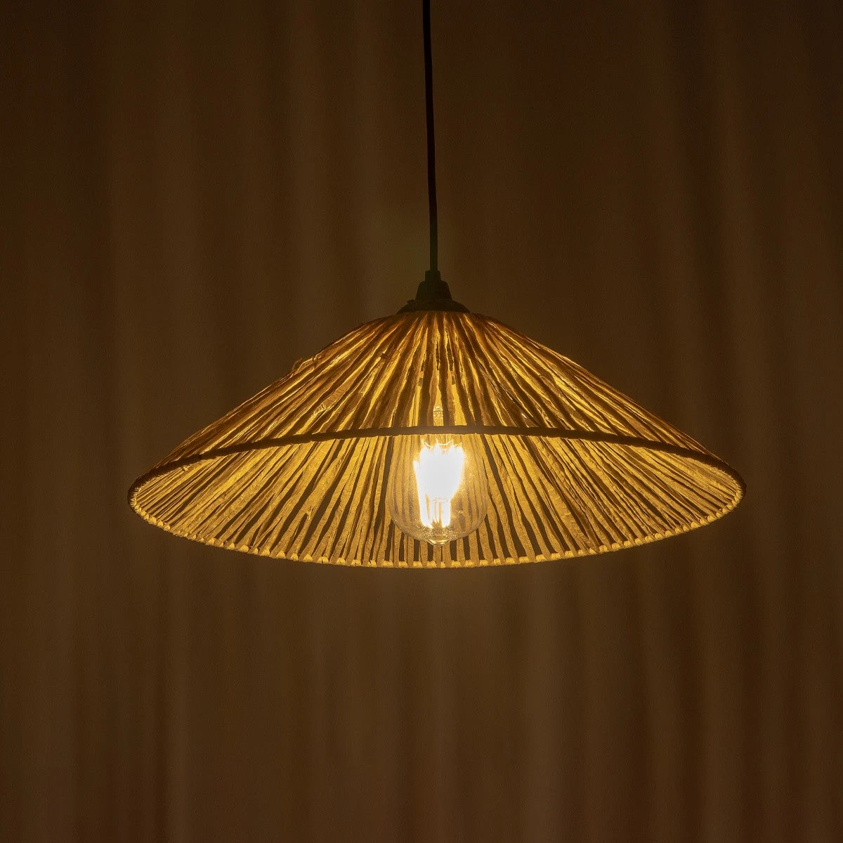 CHAPEAU 205-0086 Boho Κρεμαστό Φωτιστικό Οροφής με Ντουί 1 x E27 AC 220-240V IP20 - Μπεζ - M41 x Π41 x Υ17