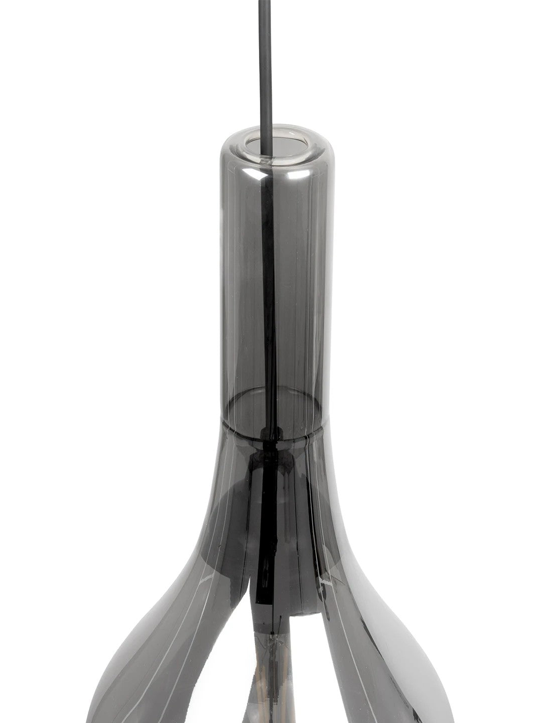 TONE 206-0044 Modern Hanging Ceiling Light with 1 x E27 Socket AC 220-240V IP20 - Transparent - L20 x W20 x H36